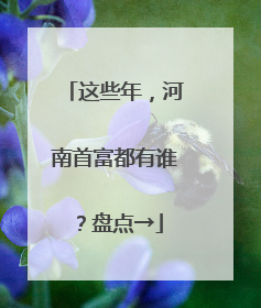 这些年，河南首富都有谁？盘点→